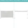 Two different views of a white awning/canopy are shown side-by-side against a white background. Anteprima dell’immagine prodotto