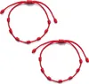 2 Stück Lucky Red String Armbänder 7 Knoten Schutz Seil Produktbild-Vorschau 1