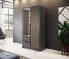 Šatní skříň Stilo Graphite Grey se zrcadlem a lamelami - Náhled obrázku produktu 3