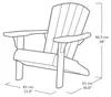 Keter Troy Adirondack Gartenstühle, graphit, 2er Set, Produktbild-Vorschau 7