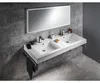 Sapho FLAVIA dubbele wastafel met marmerlook, 150x50 cm, Productafbeelding-voorbeeld 3