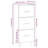 vidaXL Sideboard Betongrau 34,5x34x90 cm Holzwerkstoff -  Produktbild-Vorschau 7