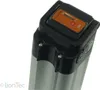 A close-up, angled view of an e-bike battery pack against a white background. Produktbild-Vorschau