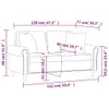 vidaXL 2-Sitzer-Sofa mit Zierkissen Hellgrau 120 cm Samt Produktbild-Vorschau 6