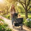 Składany wózek dla psów PawHut, do 10 kg, z koszem na Podgląd zdjęcia produktu 2