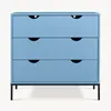 Comodino "Colwyn" a 3 cassetti 78 x 80 x 40 cm Blu Anteprima dell’immagine prodotto 7