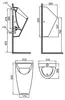 SCHWARN BLACK Keramik-Urinal, Zulauf hinten, Abgang Produktbild-Vorschau 5