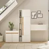 Stauraumschrank 200cm hoch, weiß mit Eiche, CRISP-61 Produktbild-Vorschau 6
