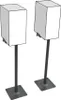 Zwei Lautsprecher Stative schwarz Audio Monitor Ständer Produktbild-Vorschau 3