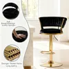 2er Set Barhocker aus Samt mit Lehne, 360° Drehbar, Produktbild-Vorschau 4