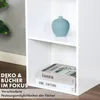 Regał na książki, biały regał MDF z 4 poziomami, 32 x 24 x Podgląd zdjęcia produktu 6