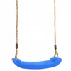 A blue swing seat with brown ropes hanging against a white background. Anteprima dell’immagine prodotto