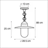 Outdoor Ländliche Hängelampe Anthrazit IP44 Kansas Graphit Produktbild-Vorschau 3