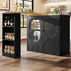 Flieks Stehtisch 360°drehbar, Kaffeebarmöbel Bartisch mit Produktbild-Vorschau 1