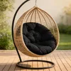 Okrągła Poduszka na Huśtawkę Wiszącą 130 cm - Czarna, Podgląd zdjęcia produktu 7
