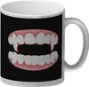 Vampirgebiss Horror Glitzer-Kaffeebecher für Halloween Produktbild-Vorschau 1