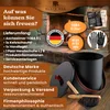 BLACK OAK Ascheeimer TOBA 5L – schwarz mit Deckel, Feger, Produktbild-Vorschau 9