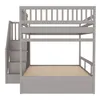 Flieks stapelbed 140x200 cm met kledingkast en lade, Productafbeelding-voorbeeld 6