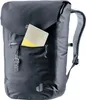 A close-up view of a black Deuter backpack with a notebook and keys in the front pocket. Anteprima dell’immagine prodotto