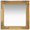 vidaXL Lustro ścienne w stylu barokowym 60x60 cm Złote Podgląd zdjęcia produktu 11