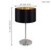 EGLO Maserlo, Schwarz, Gold, Nickel, Stoff, Stahl, Produktbild-Vorschau 7