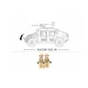 Sluban Esercito Modello Mattoni M38-B0837 Hummer fuori Anteprima dell’immagine prodotto 5