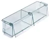 A clear plastic drawer organizer with two compartments. Produktbild-Vorschau