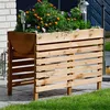 Dobar Doppel Hochbeet 71 cm x 100 cm x 50 cm Bernstein Produktbild-Vorschau 3
