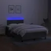 vidaXL Boxspringbett mit Matratze & LED Dunkelgrau 120x200 Produktbild-Vorschau 4