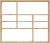 A wooden shelving unit against a white background. Anteprima dell’immagine prodotto