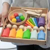 Montessori-Spielzeug „Regenbogen Steckpuppen in Tassen mit Produktbild-Vorschau 8