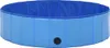 A blue foldable dog pool is shown from a slightly elevated angle against a white background. Voir les images du produit