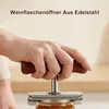Verstellbarer Glasöffner aus Edelstahl mit Holzgriff Produktbild-Vorschau 2