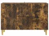 Dressoir Gerookt eiken 89 x 34,5 x 60 cm Bewerkt hout Productafbeelding-voorbeeld 5