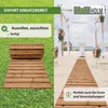 Holzpfad ausrollbar 250x43x2 cm rustikales Tannenholz Produktbild-Vorschau 4