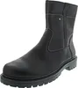 A black leather boot is shown against a white background. Voir les images du produit