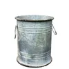 Runder Zink Pflanztopf mit Griffen, rostiger Stil, H 26 cm, Produktbild-Vorschau 1