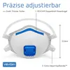 VEVOX® FFP3 Maske mit Ventil – 5er, 10er oder 20er Set – Produktbild-Vorschau 9