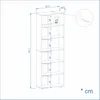 KOMTO Bücherregal 60 cm breit, Sonoma, Bücherregal mit 6 Produktbild-Vorschau 4