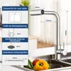 Küchenarmatur Schwarz 360° Wasserhahn Küche Ausziehbar Produktbild-Vorschau 6
