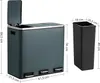SONGMICS Mülleimer Mülltrennsystem, 3 x 18 L, ergonomisch, Produktbild-Vorschau 7