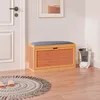 Relaxdays Bamboo shoe storage bench, Ławka do sypialni, Podgląd zdjęcia produktu 5