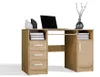 PC-Schreibtisch mit Schubladen und Schrank BELLUNO – Eiche, Produktbild-Vorschau 5