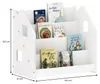 Bücherregal BRUNO 4 Fächer aus Massivholz - weiß Montessori Produktbild-Vorschau 5