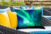 MuchoWow® Outdoor Kissen - Nordlichter - Silhouette - Berg Produktbild-Vorschau 4