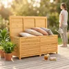 Mucola Auflagenbox Holz Kissentruhe Auflagen Kissenbox 170 Produktbild-Vorschau 5