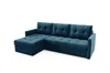 GUTTO Ecksofa mit Schlaffunktion blau IVIO I aus Velour Produktbild-Vorschau 9