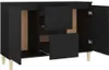vidaXL Credenza nera 103,5x35x70 cm Materiale a base di Anteprima dell’immagine prodotto 4