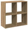vidaXL Raumteiler-Bücherregal Artisan-Eiche 69,5x29x69,5 cm Produktbild-Vorschau 1