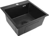A black kitchen sink is shown from a diagonal angle against a white background. Náhled obrázku produktu
